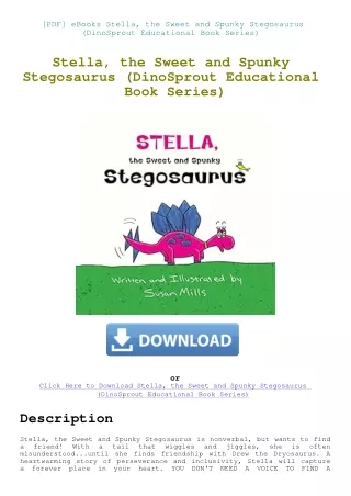 [PDF] eBooks Stella  the Sweet and Spunky Stegosaurus (DinoSprout Educational Book Series)