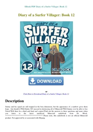 EBook PDF Diary of a Surfer Villager Book 12