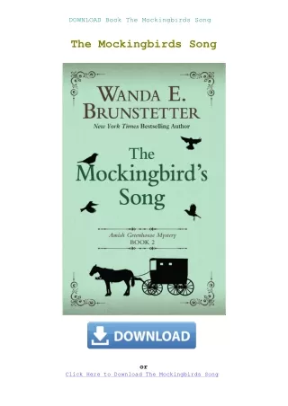 DOWNLOAD Book The Mockingbirds Song