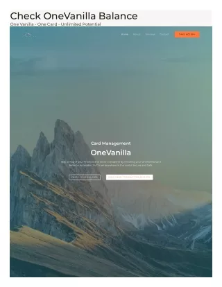 check onevanilla balance