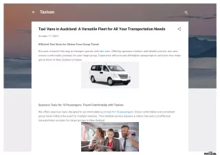 Taxi Vans in Auckland: A Versatile Fleet for All Your Transportation Needs