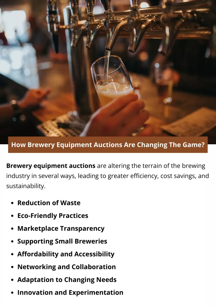 how brewery equipment auctions are changing