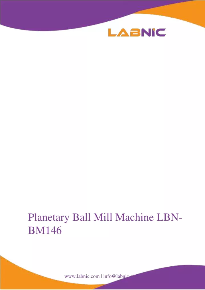 planetary ball mill machine lbn bm146