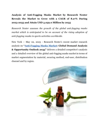 analysis of anti fogging masks market by research