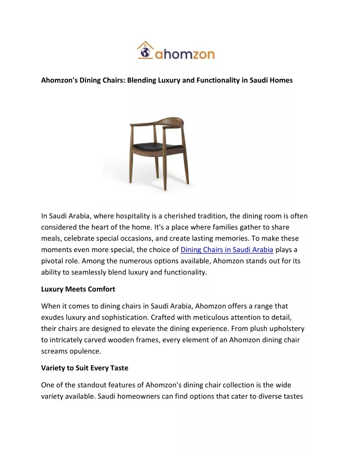 ahomzon s dining chairs blending luxury