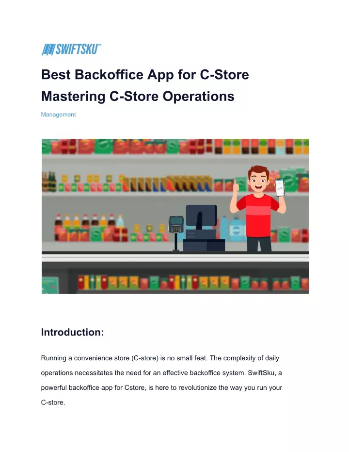 best backoffice app for c store mastering c store