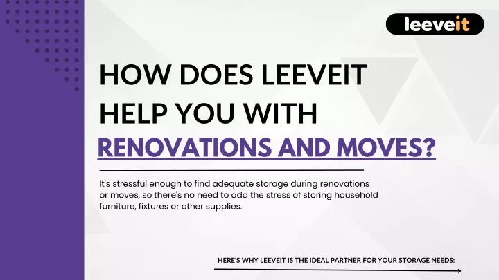 how does leeveit help you with renovations