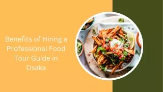 Osaka Food Tours: A Feast for the Senses with Professional Guides