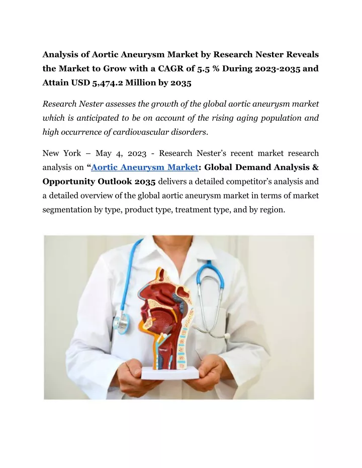 analysis of aortic aneurysm market by research