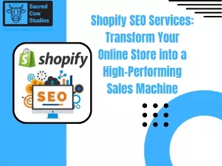 Shopify SEO Services Transform Your Online Store into a High-Performing Sales Machine