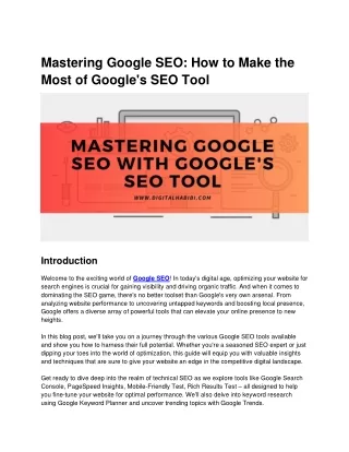 mastering google seo how to make the most