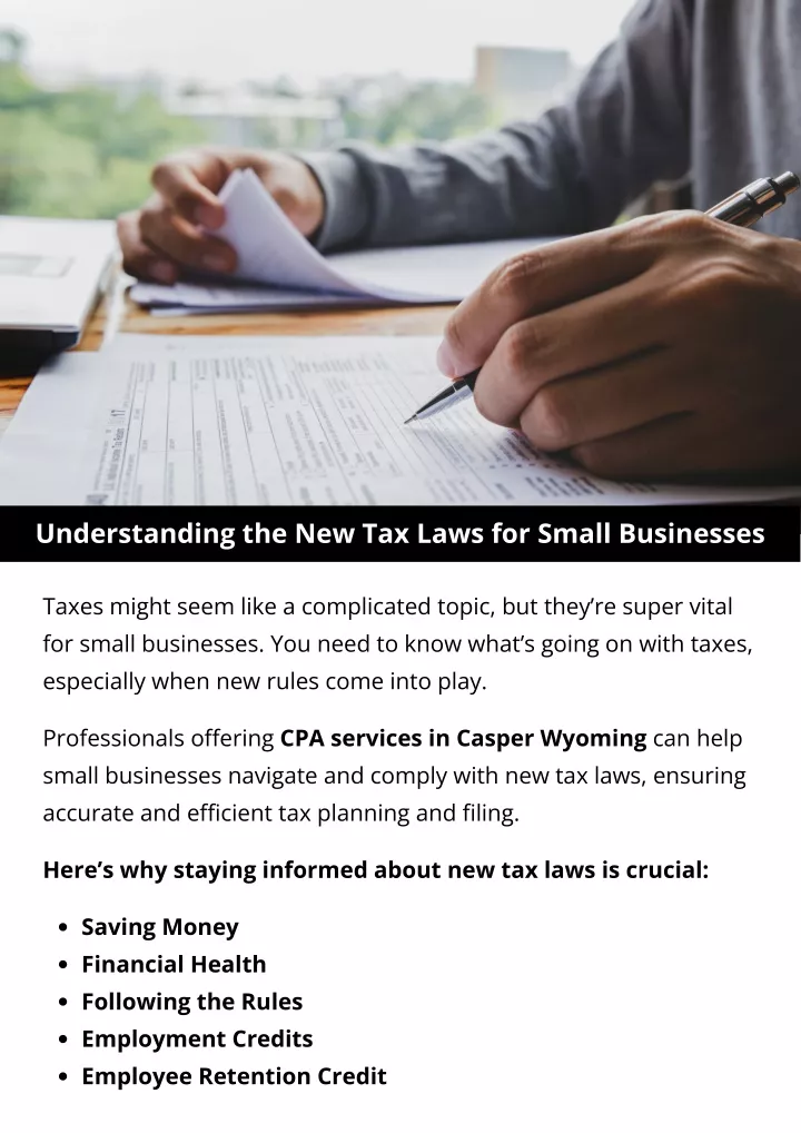 PPT Understanding the New Tax Laws for Small Businesses PowerPoint