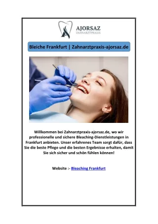 Bleiche Frankfurt | Zahnarztpraxis-ajorsaz.de