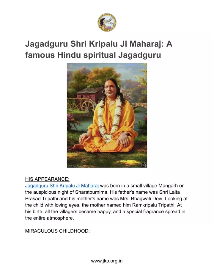 jagadguru shri kripalu ji maharaj a famous hindu