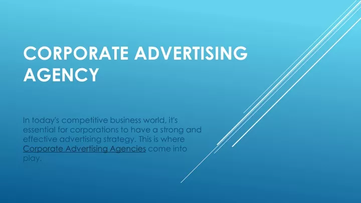 corporate advertising agency