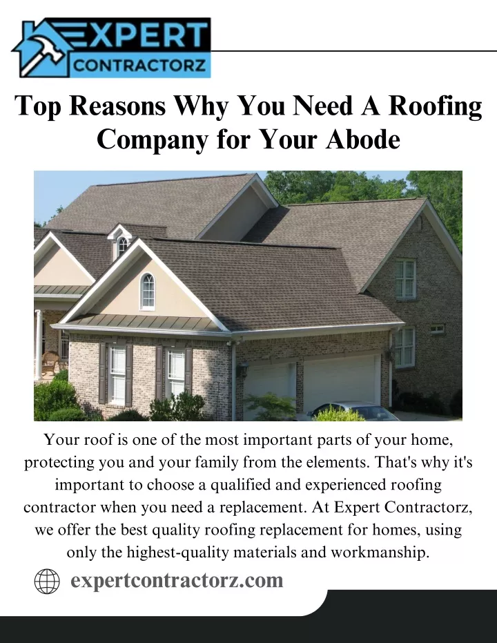 top reasons why you need a roofing company