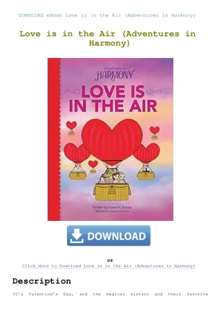 DOWNLOAD eBook Love is in the Air (Adventures in Harmony)