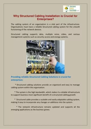 why structured cabling installation is crucial