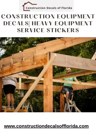 Features of Construction Equipment decals
