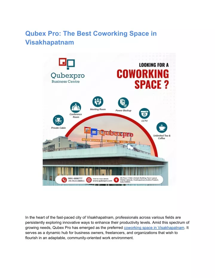 qubex pro the best coworking space