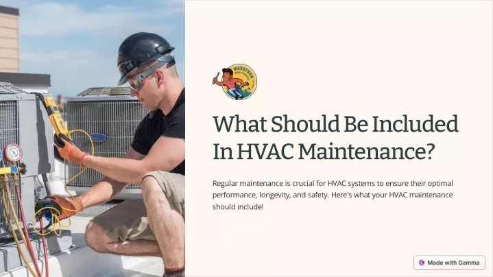 what should be included in hvac maintenance