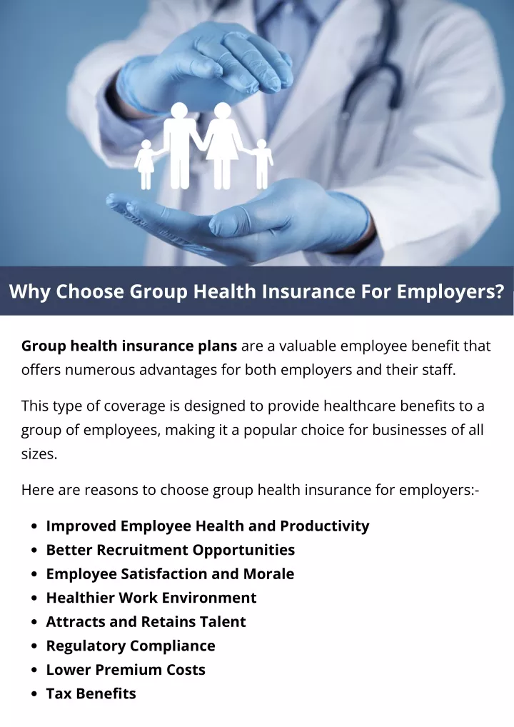 why choose group health insurance for employers