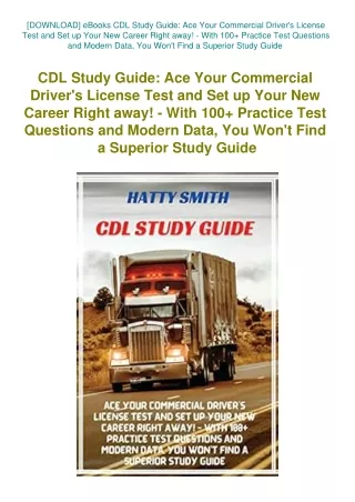 [DOWNLOAD] eBooks CDL Study Guide Ace Your Commercial Driver's License Test and Set up Your New Care
