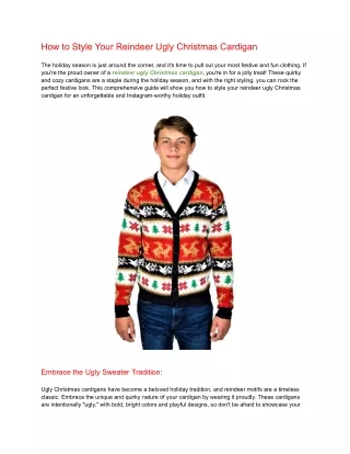 How to Style Your Reindeer Ugly Christmas Cardigan