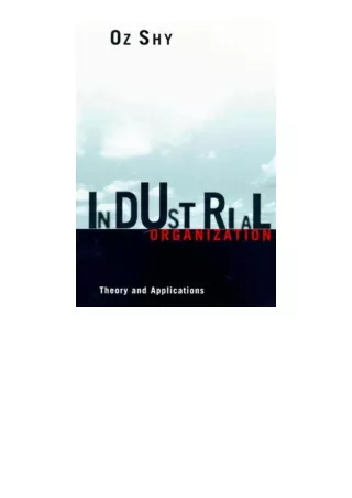 PDF read online Industrial Organization Theory And Applications free acces