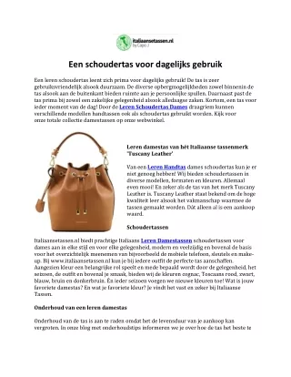 Een schoudertas voor dagelijks gebruikp