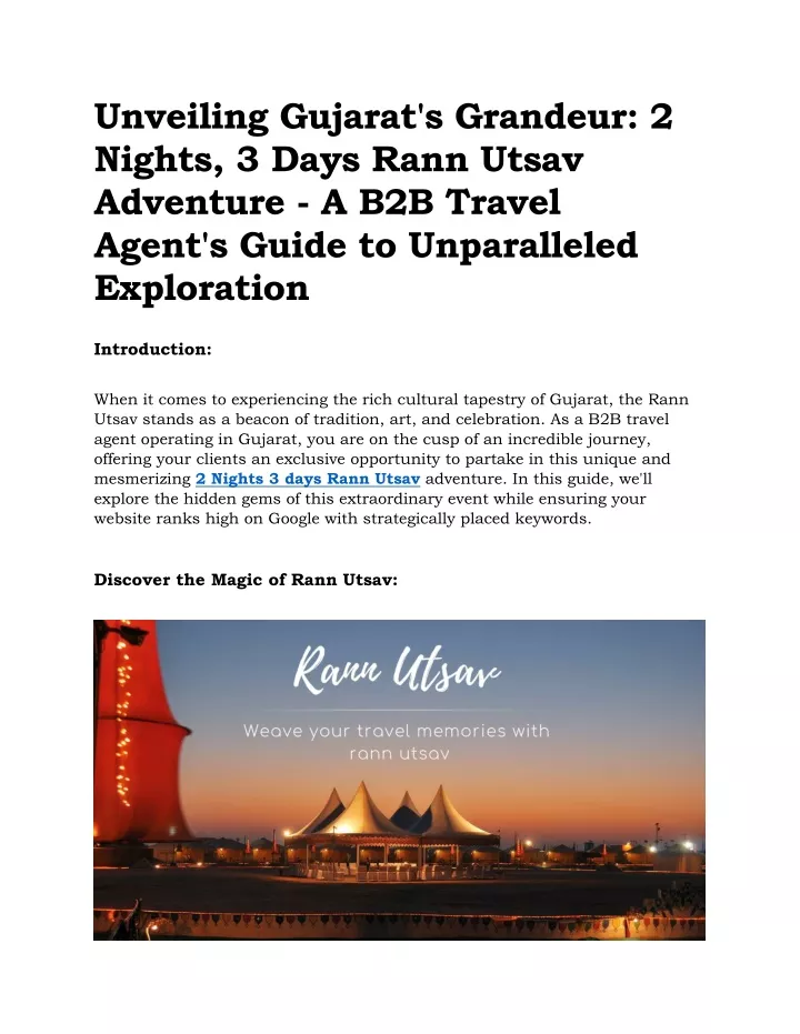 unveiling gujarat s grandeur 2 nights 3 days rann