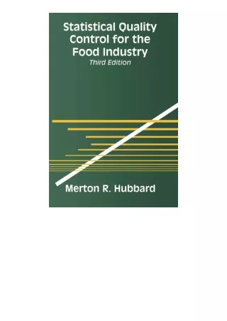 Ebook download Statistical Quality Control For The Food Industry for android