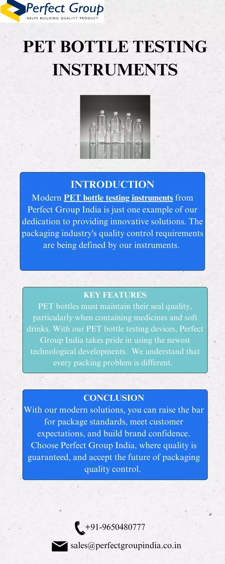 pet bottle testing instruments