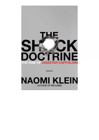 Ebook download The Shock Doctrine The Rise Of Disaster Capitalism for ipad