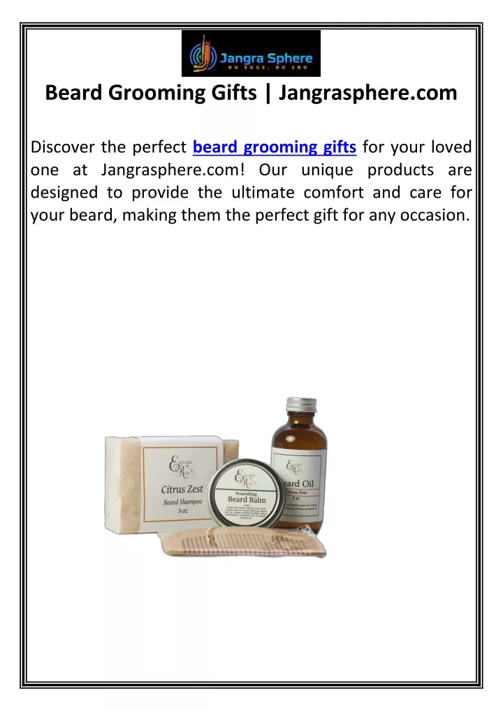 beard grooming gifts jangrasphere com