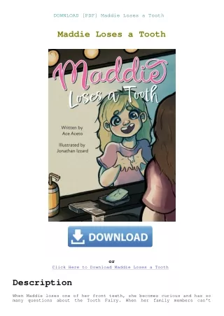 DOWNLOAD [PDF] Maddie Loses a Tooth