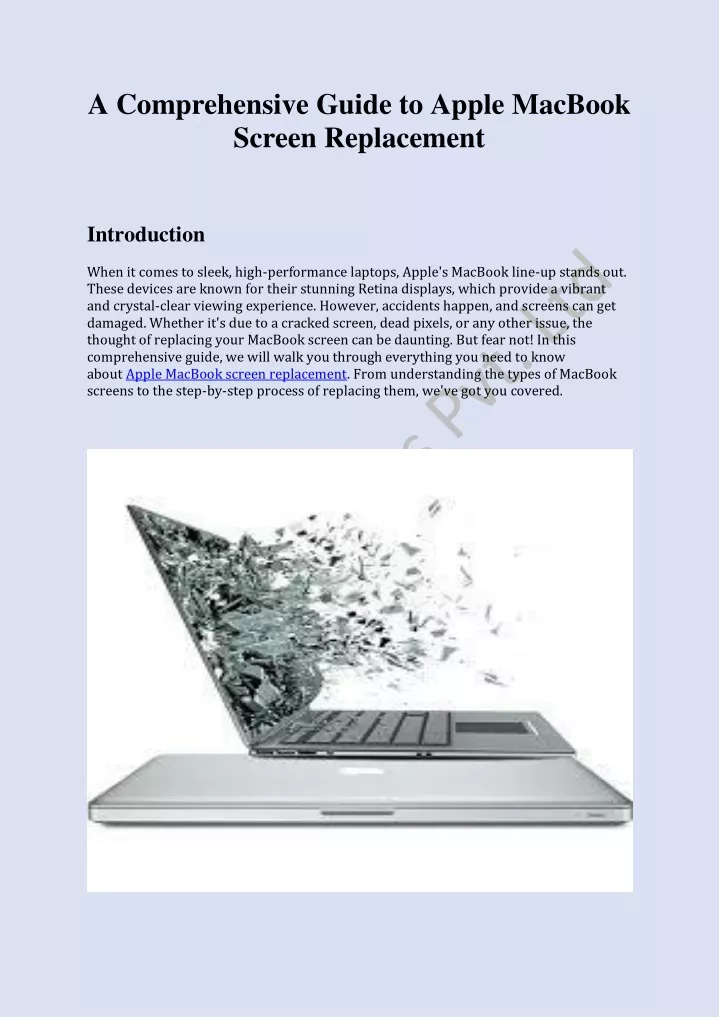 PPT - A Comprehensive Guide to Apple MacBook Screen Replacement PowerPoint Presentation - ID 