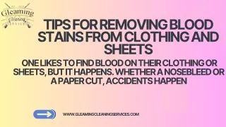 Tips For Removing Blood Stains from Clothing and Sheets
