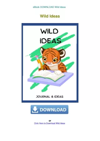 eBook DOWNLOAD Wild Ideas