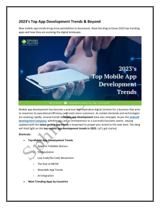 2023 s top app development trends beyond