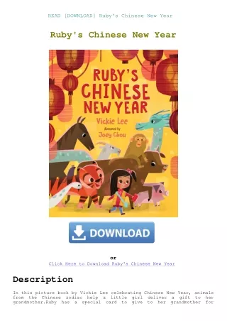 READ [DOWNLOAD] Ruby's Chinese New Year