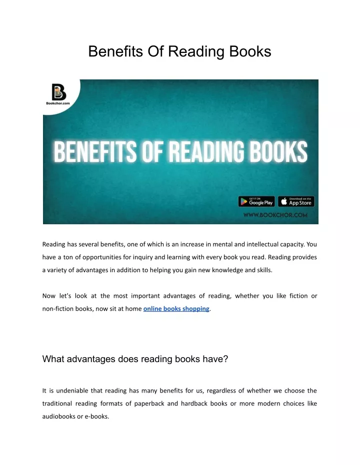 benefits of reading books