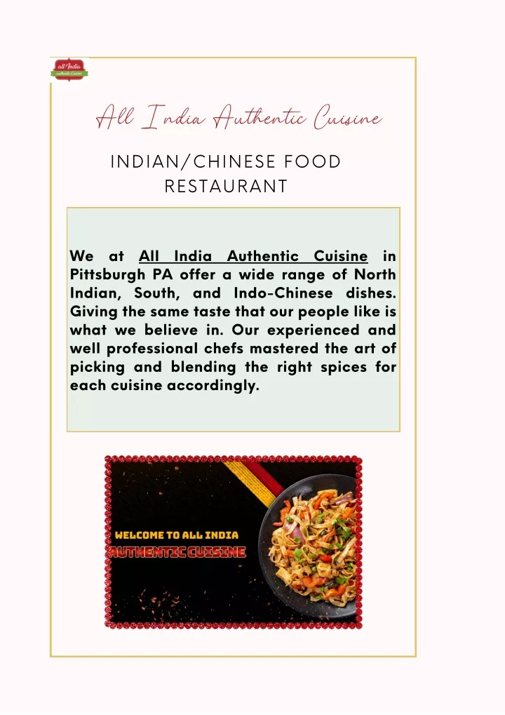 all india authentic cuisine indian chinese food