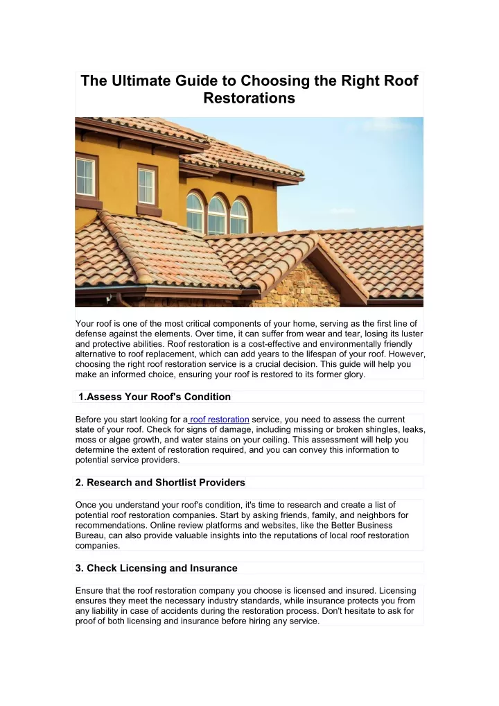 the ultimate guide to choosing the right roof