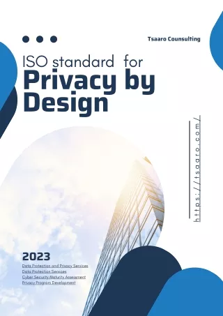 What is the new ISO standard for Privacy by Design