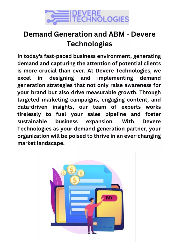 demand generation and abm devere technologies