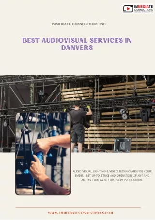 Get the Best Audiovisual Services in Danvers