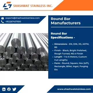 Round Bar Manufacturers | Fasteners Manufacturers | Stainless Steel Manufacturer