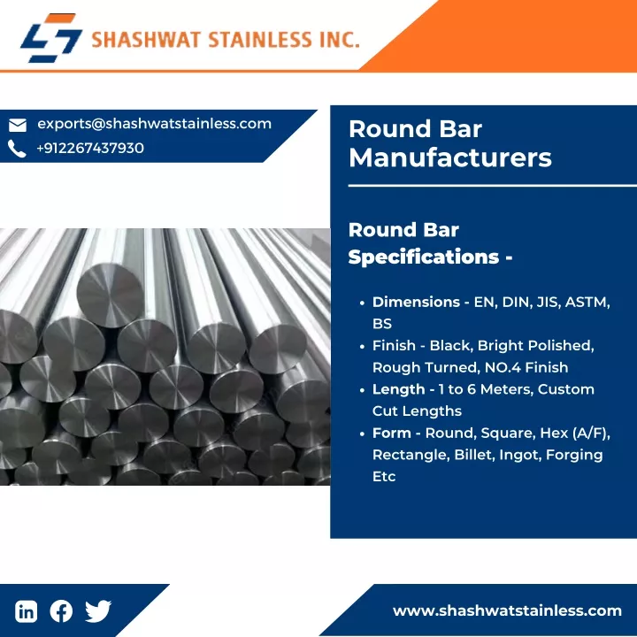 round bar manufacturers