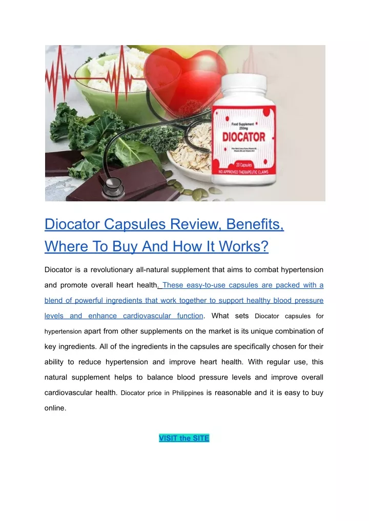 diocator capsules review benefits where